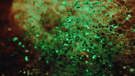 emerald green glitter soap bubbles