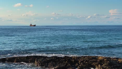 Demetrios-II-Shipwreck-during-daytime-in-Paphos,-Cyprus