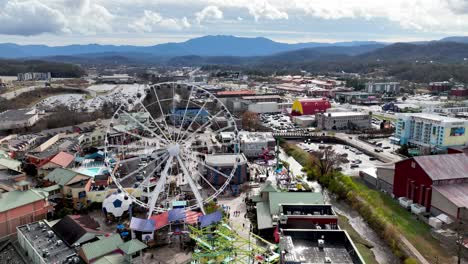 pigeon forge tennessee high aerial push in