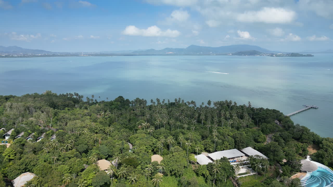 열대 섬 휴양지 의 공중 사진