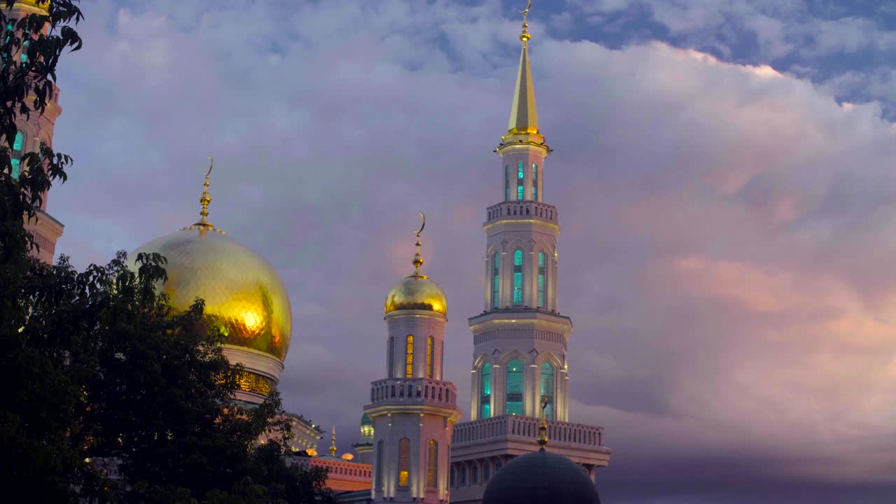 Reflection of the sunset in the windows