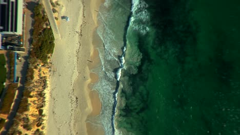 aerial view of beach and ocean