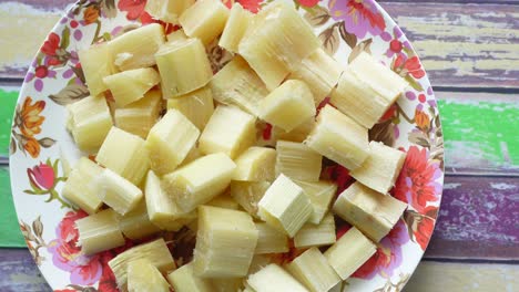 cubed sugarcane