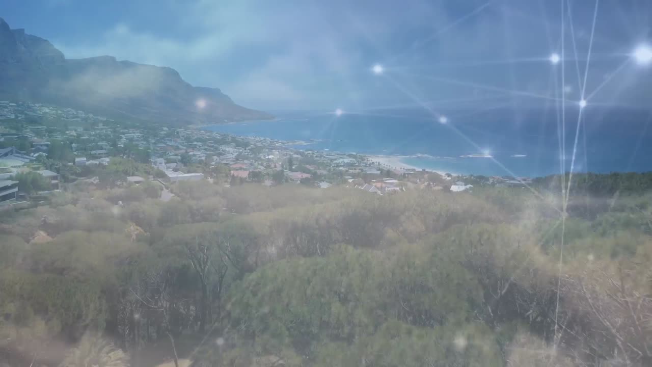 анимация сетей соединений по ландшафту