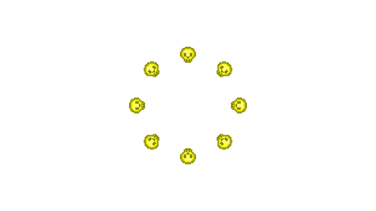 Pixel Art Mini Skull Spinning Circle Animated Overlay Transparent 30fps (3)