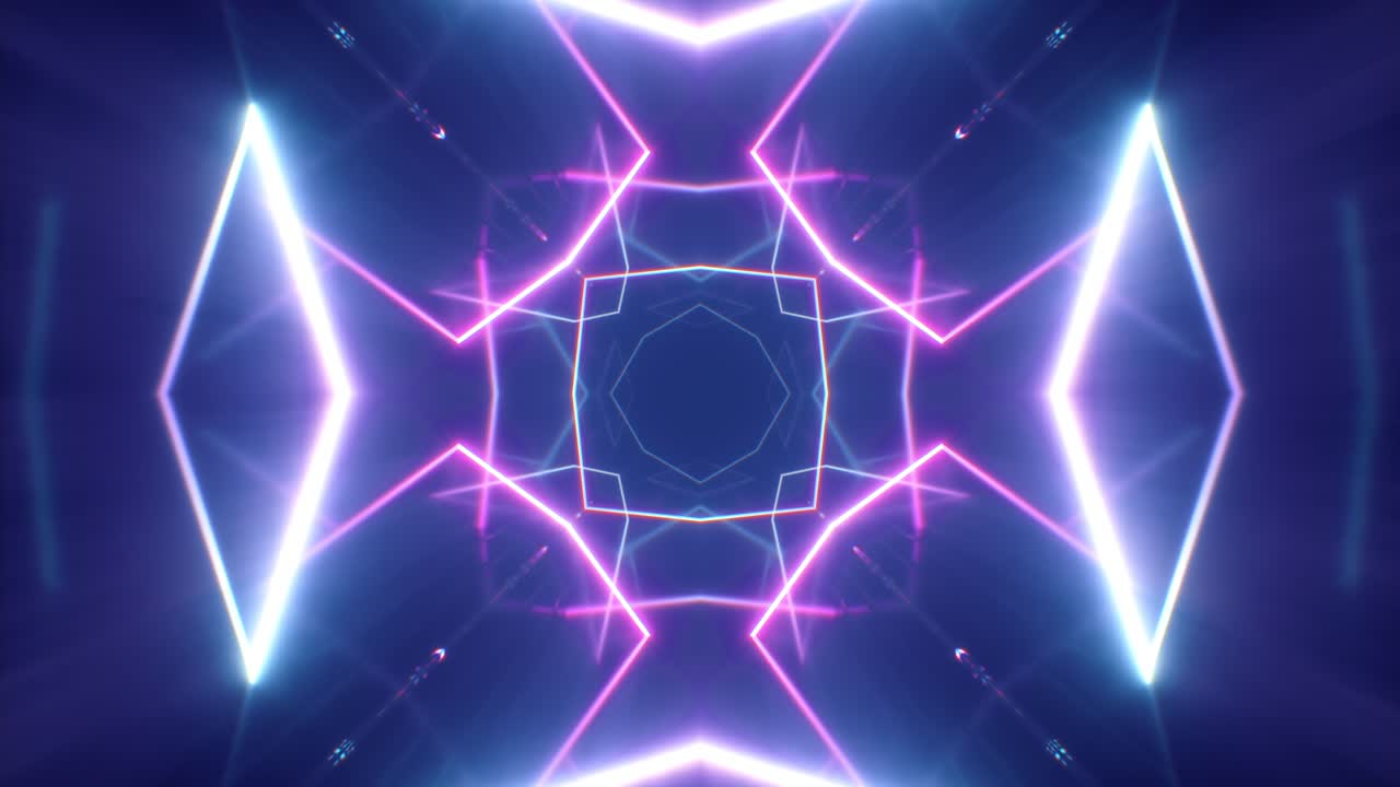 simetría geométrica abstracta de neón