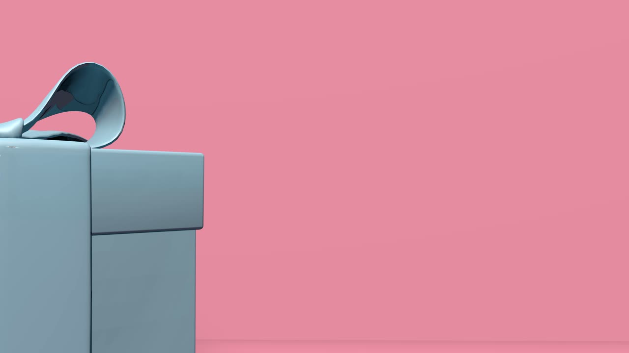 минимальная пастельная 3d подарочная коробка