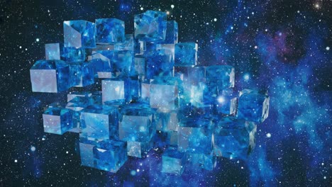 abstract cubes in space