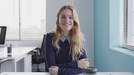 Caucasian-woman-speaking-to-camera