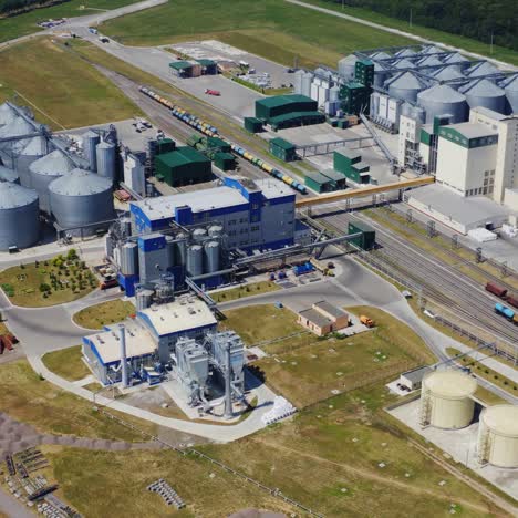 aerial view of modern granary