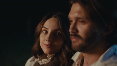 couple in low light portrait