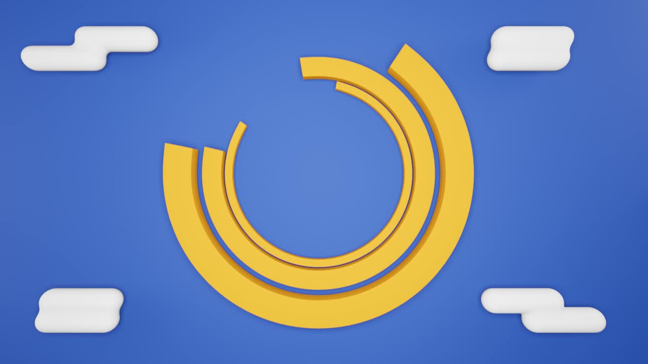 트렌디한 비디오 배경: 원 부분 회전으로 3d 렌더링 텍스처, 나선형 표면 개념, 원활한 루프