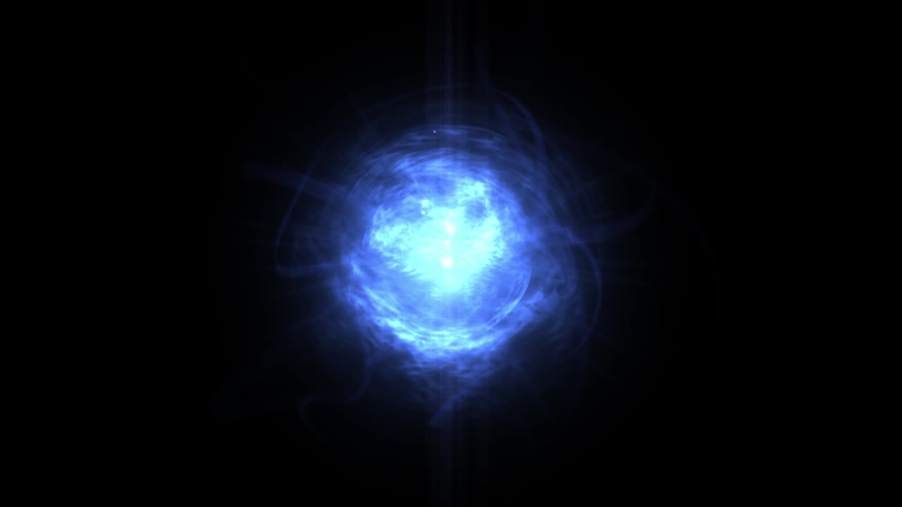4k animated plasma sphere on a black background
