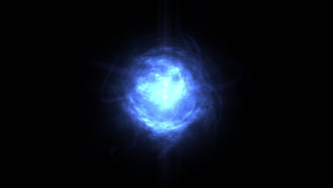 4k animated plasma sphere on a black background