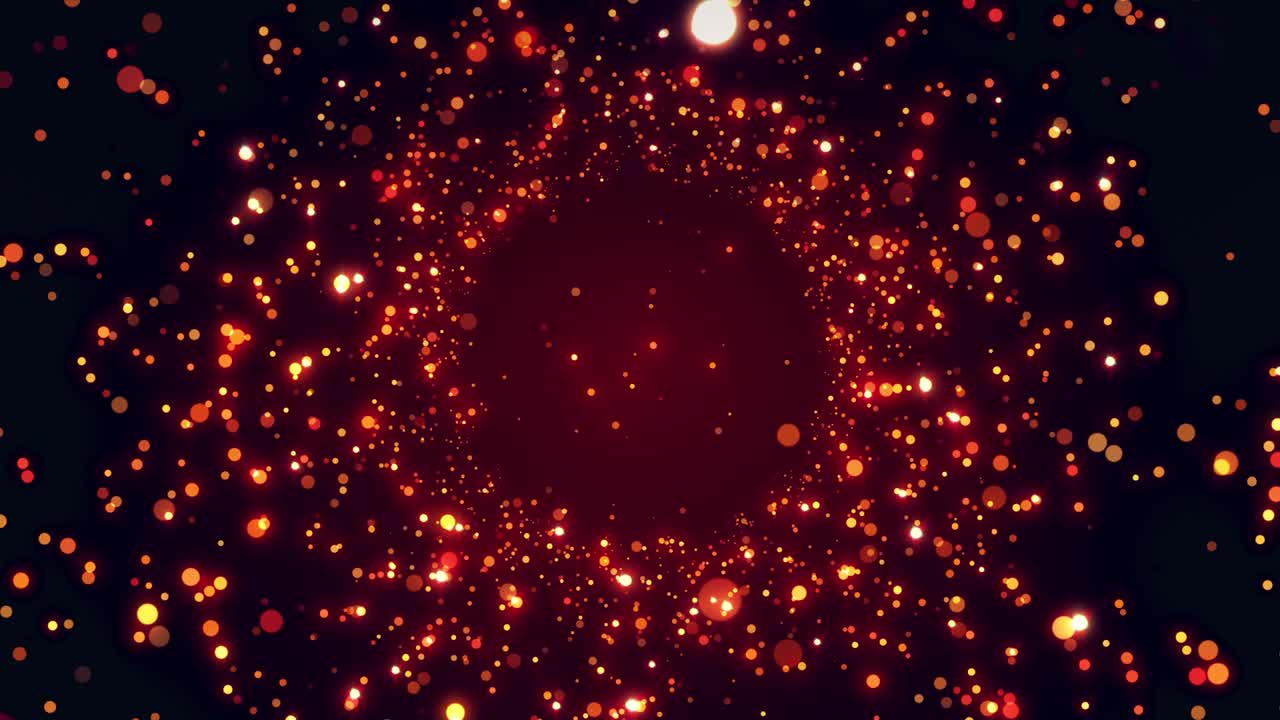 빛나고 반이는 금 입자와 함께 추상적인 축제 배경 원활한 루프
