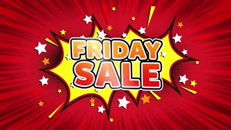 Friday Sale Comic Book Style Graphic Design
