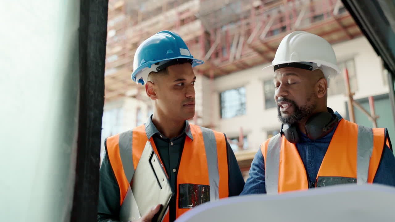 construcción, constructor y hablando para el proyecto