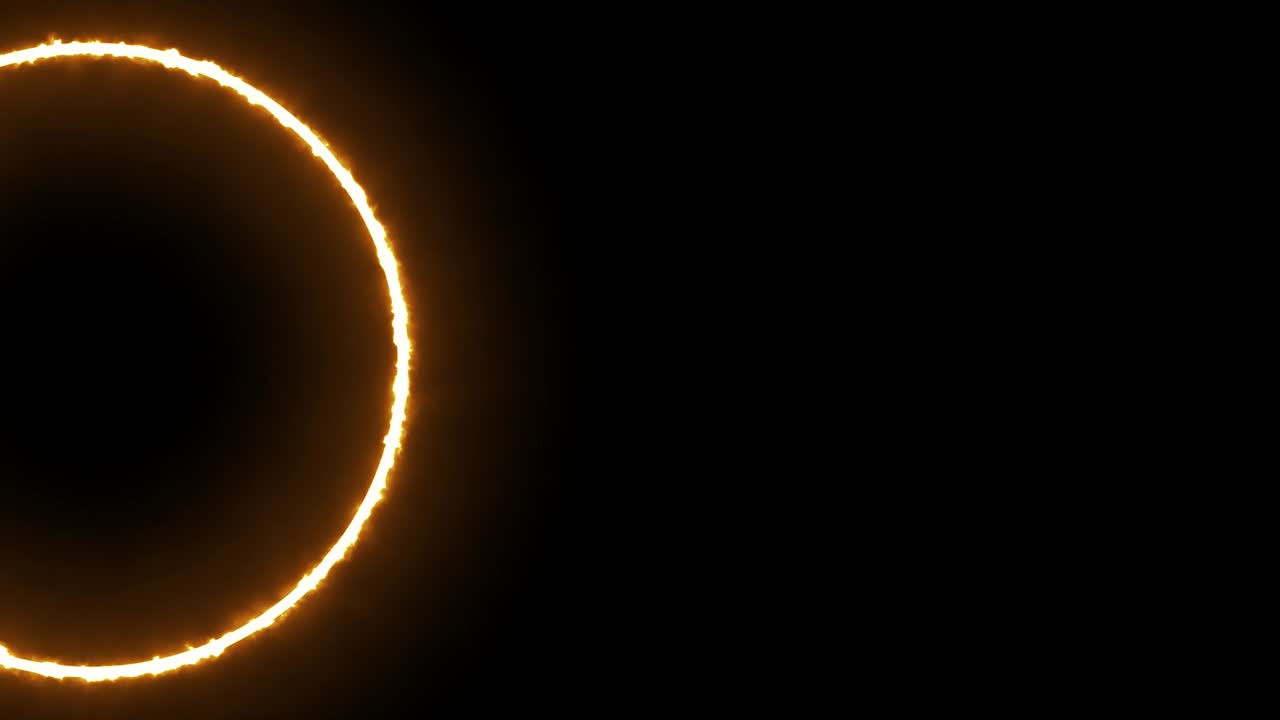 Orange ring glowing electric animation motion graphics