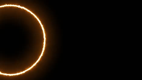 anillo naranja brillante animación eléctrica gráficos de movimiento