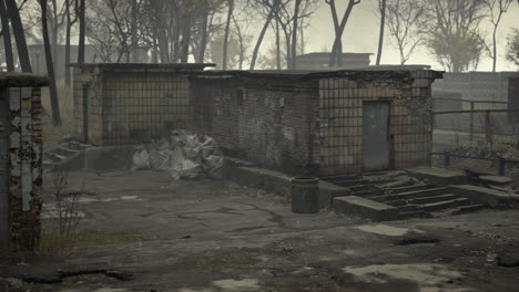 old and abandoned buildings in a small town