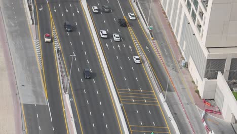 vehicles moving on a multi-lane road in dubai