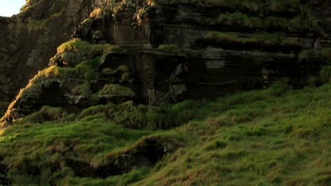 panorama on rock in the sky on pitcairn island