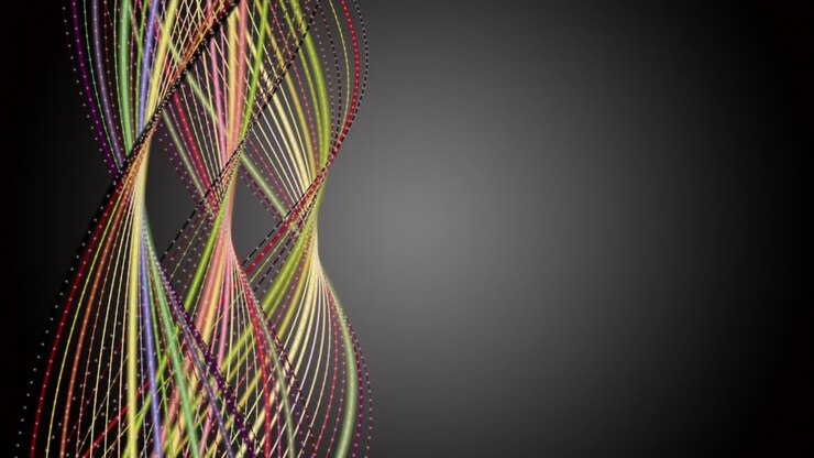 Fantastisk animation med et stribet bølgeobjekt i slowmotion, 4096x2304 loop 4K