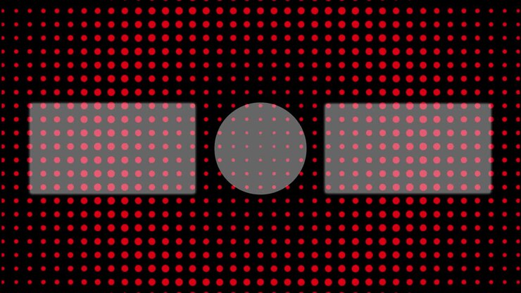Prikket cirkulær bølgebevægelse, slutkort, afslutningsskærm, motion graphics.
