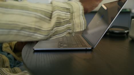 person working on a laptop