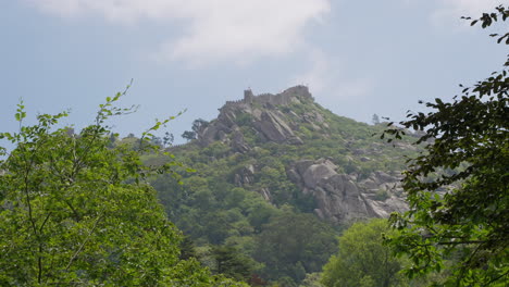 pena national palace castle on a mountain