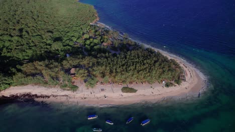 Aerial View of Mbudya Island at sunset in Dar Es Salaam, Tanzania