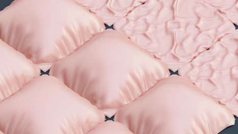 abstract background with inflating pillows