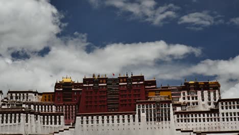 potala palace time lapse. dalai lama place. lhasa, tibet