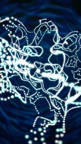 abstract glowing digital network patterns