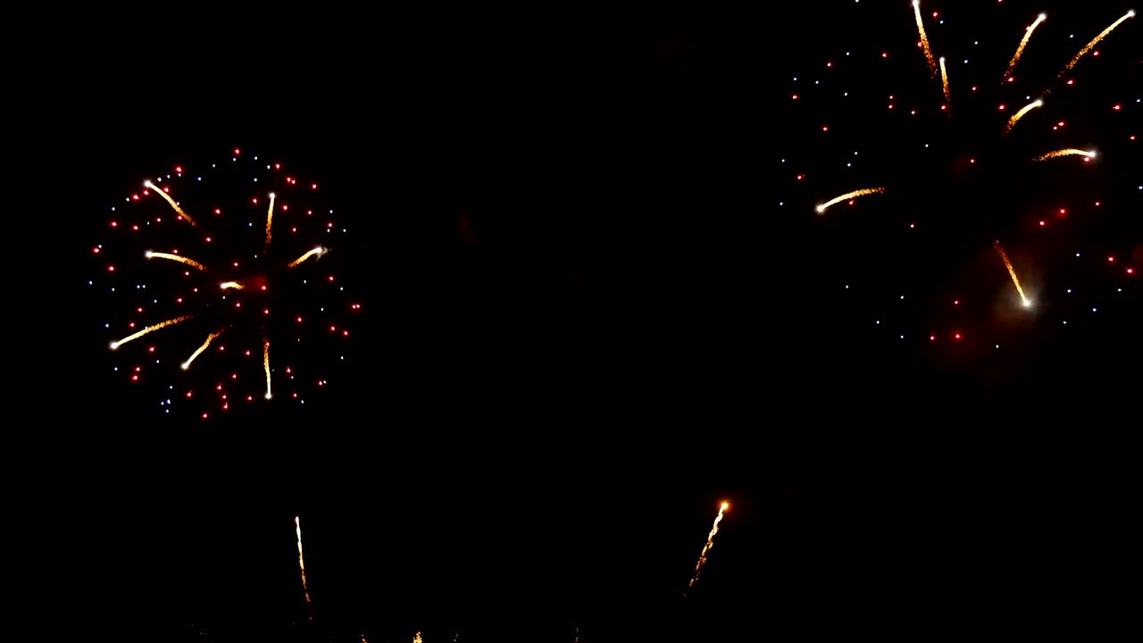 Firework Display on black background