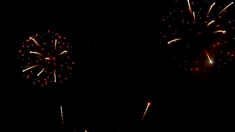 espectáculo de fuegos artificiales sobre fondo negro