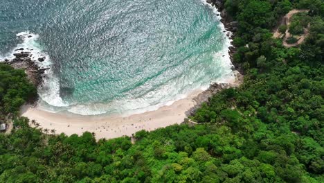 drone shot of freedom beach in phuket, thailand