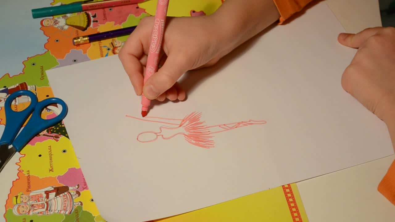 Cute child draw