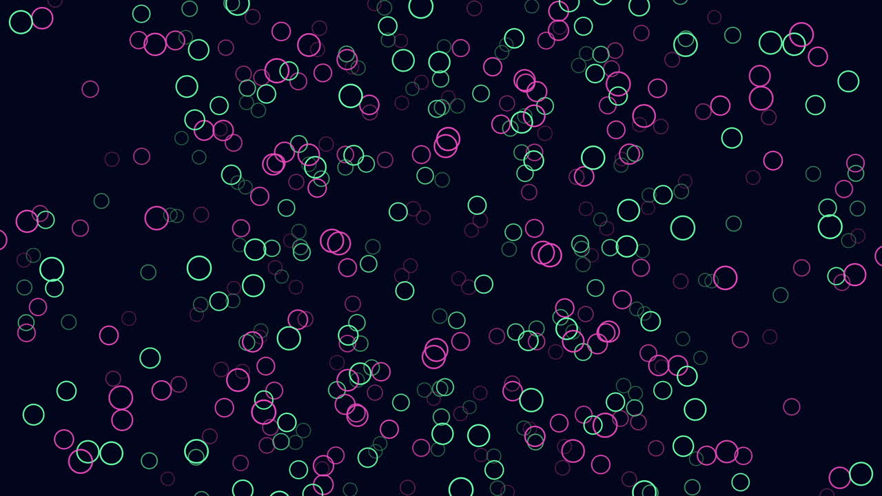 Night sky with random flying rainbow confetti