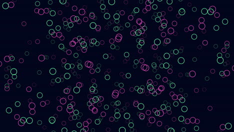 Night sky with random flying rainbow confetti