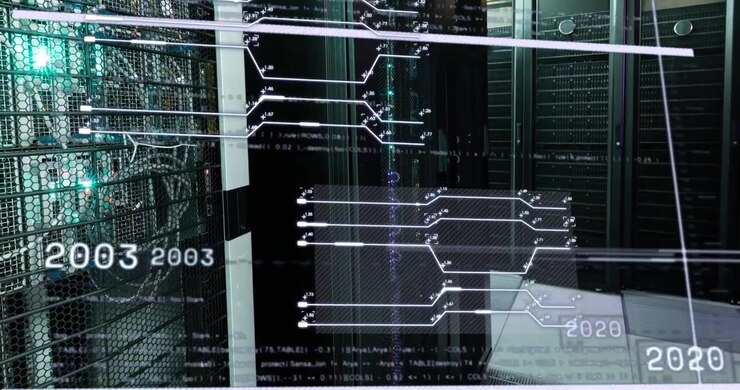 Animation of data processing over computer servers