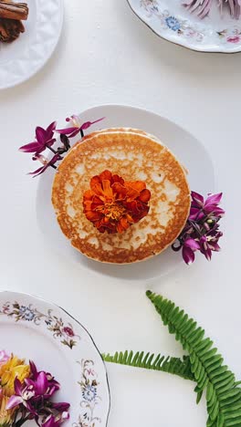 floral pancakes