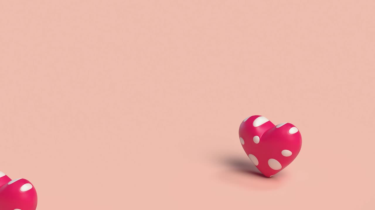 forma de corazón rosado movimiento abstracto renderizado en 3d