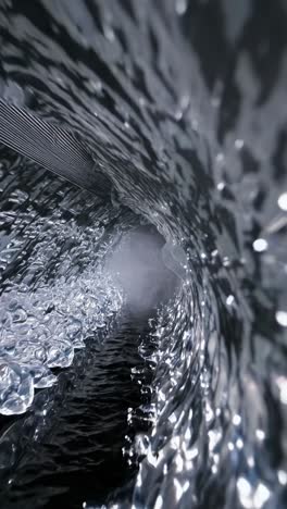túnel de la cueva de hielo