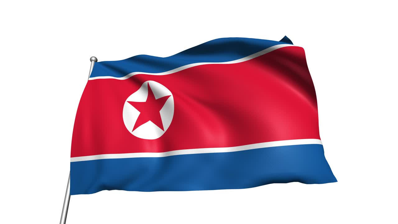 바람에 인 천 구조로 된 북한의 발, 알파 채널 (loopable)