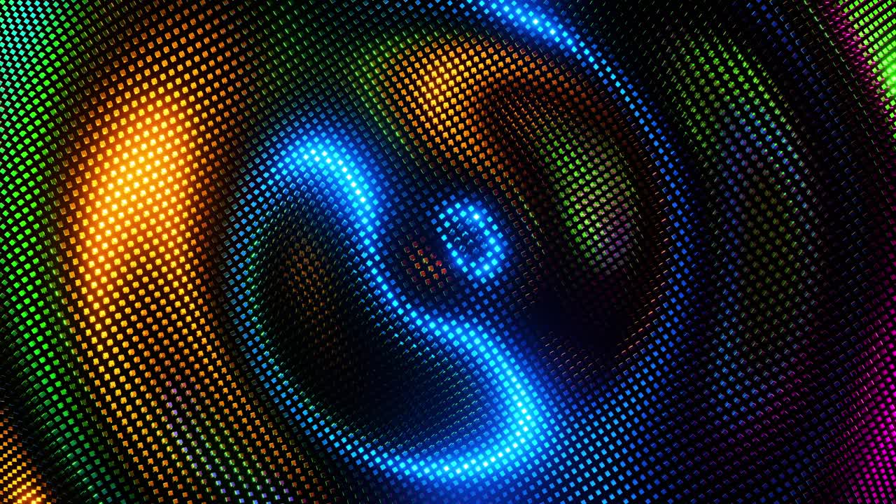 cubos multicolores que giran radialmente. animación con bucles infinitos.