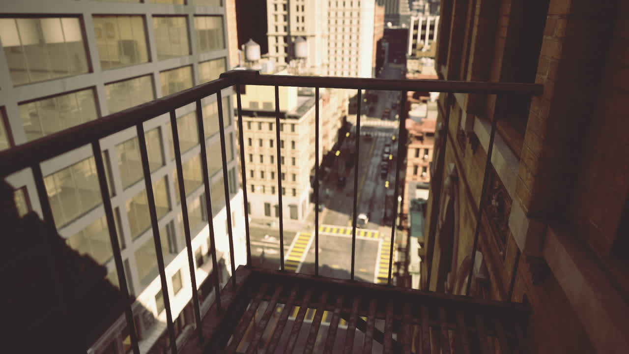 vista del paisaje urbano desde un balcón