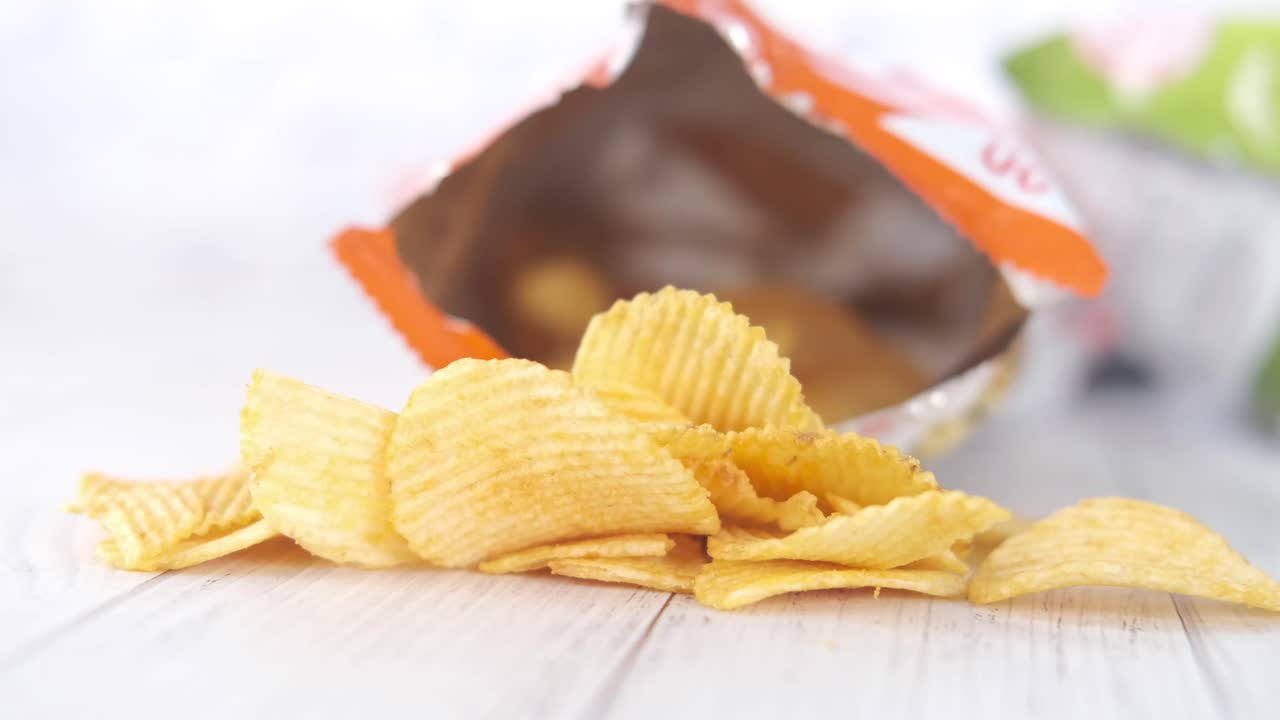 Open Bag of Potato Chips