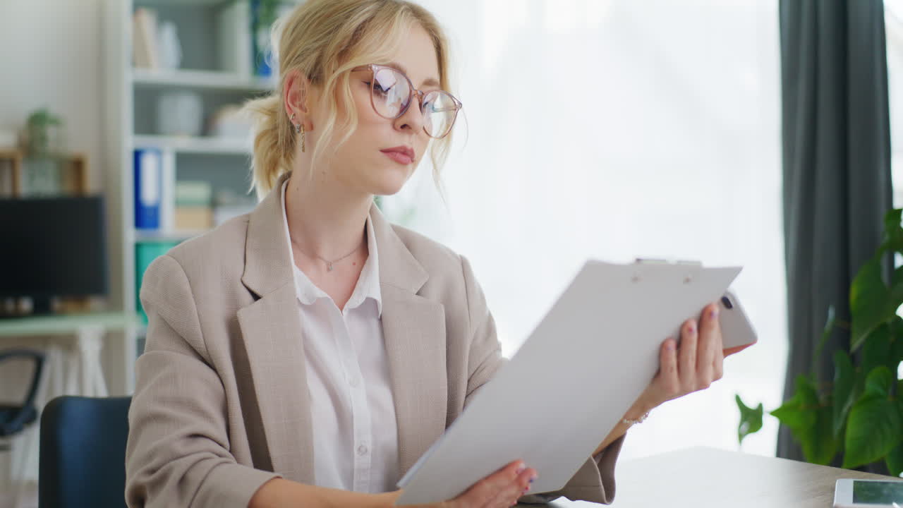 Boss Hands Secretary Documents