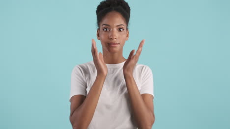 surprised woman posing